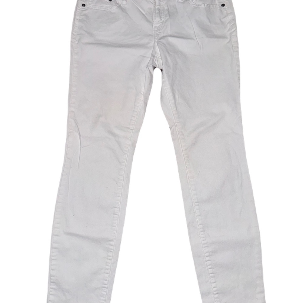 crown & ivy Bright White Straight Leg Jeans